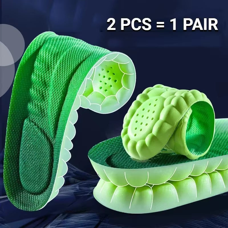 Semelle massante 4D Massage Shoes Insoles Super Soft Latex Sports Insole for Feet Running Basket Shoe Sole Arch Support Orthopedic Inserts Unisex