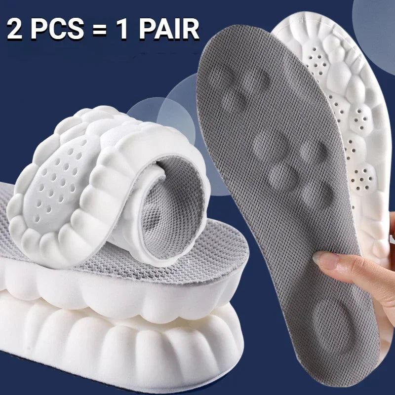 Semelle massante 4D Massage Shoes Insoles Super Soft Latex Sports Insole for Feet Running Basket Shoe Sole Arch Support Orthopedic Inserts Unisex