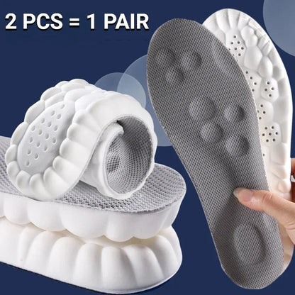 Semelle massante 4D Massage Shoes Insoles Super Soft Latex Sports Insole for Feet Running Basket Shoe Sole Arch Support Orthopedic Inserts Unisex