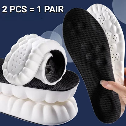 Semelle massante 4D Massage Shoes Insoles Super Soft Latex Sports Insole for Feet Running Basket Shoe Sole Arch Support Orthopedic Inserts Unisex