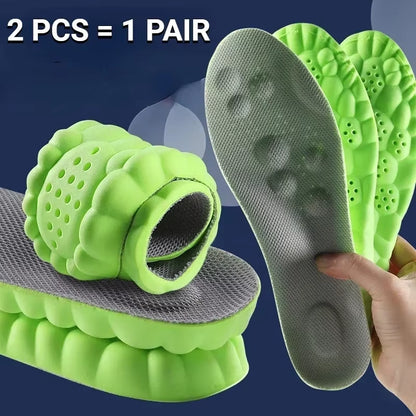 Semelle massante 4D Massage Shoes Insoles Super Soft Latex Sports Insole for Feet Running Basket Shoe Sole Arch Support Orthopedic Inserts Unisex